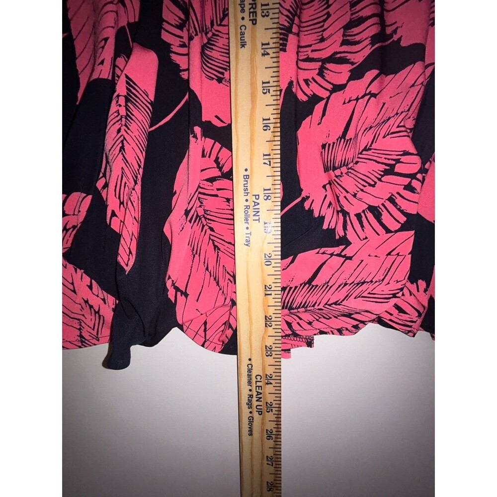 Women's Maggy London Blue & Coral Stretchy Tropical Floral Midi Dress Size 10 - Picture 7 of 7